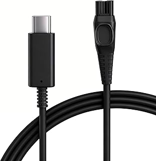 Repuesto Cable de Carga USB-C 15V HQ8505 Cargador para Afeitadoras Eléctricas Philips Series 3000 5000 7000 QP6520 QP6530 QP6510