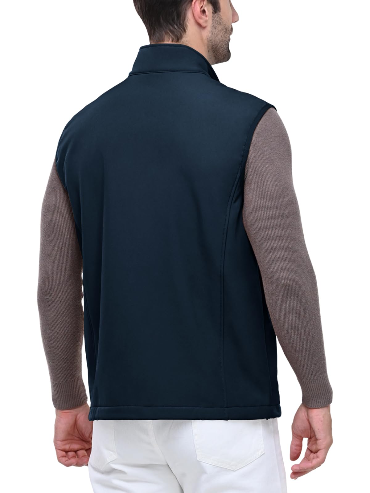 Outdoor Ventures Kamizelka softshellowa, męska, wodoszczelna, wiatroszczelna, bez rękawów, sportowa, wiele kieszeni, ciepła kamizelka golfowa, softshell dla mężczyzn