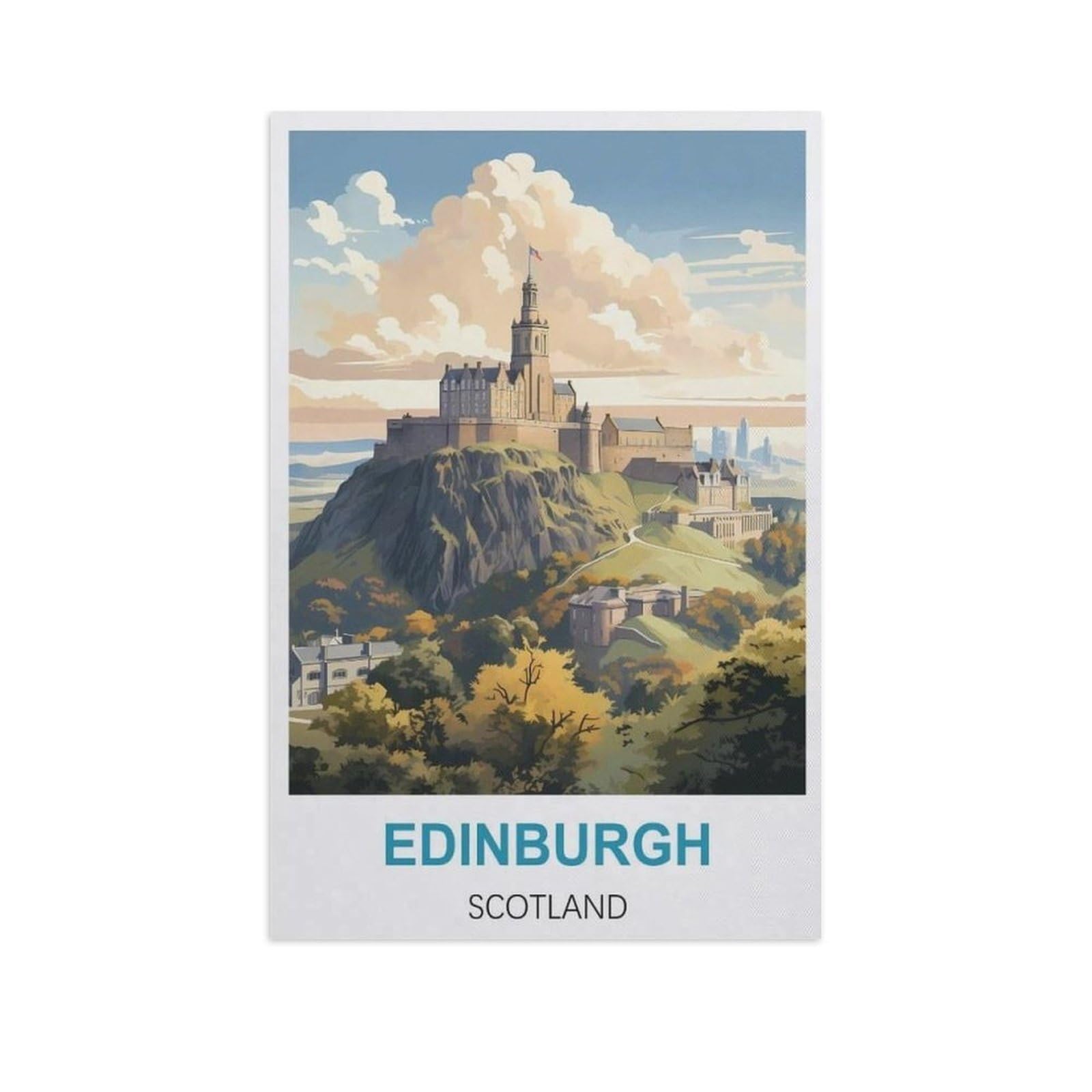PGCKSK Diamond Painting，Edinburgh Scotland，Diamond Painting Art Embroidery Cross Stitch Pictures Gift Wall Decoration（40 x 50 cm/15.74 x 19.68 inches）-GI40