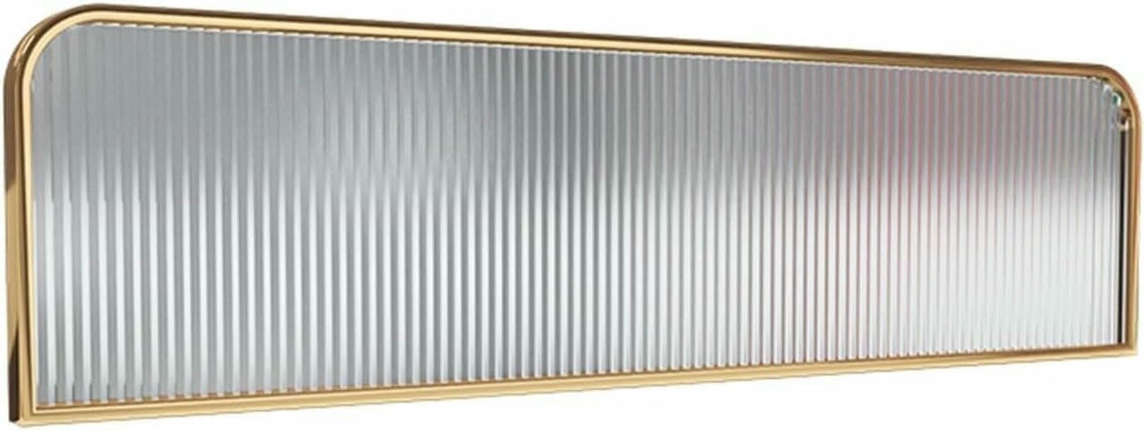 KLGFBDC Stainless Steel Dividers for Dining Areas | Decorative Restaurant Partitions | Striped Glass Tabletop Separator | Elegant Countertop Divider for Restaurants