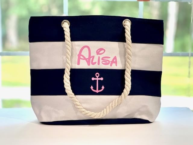 Bolso de Playa Rayado Personalizado miniatura 2