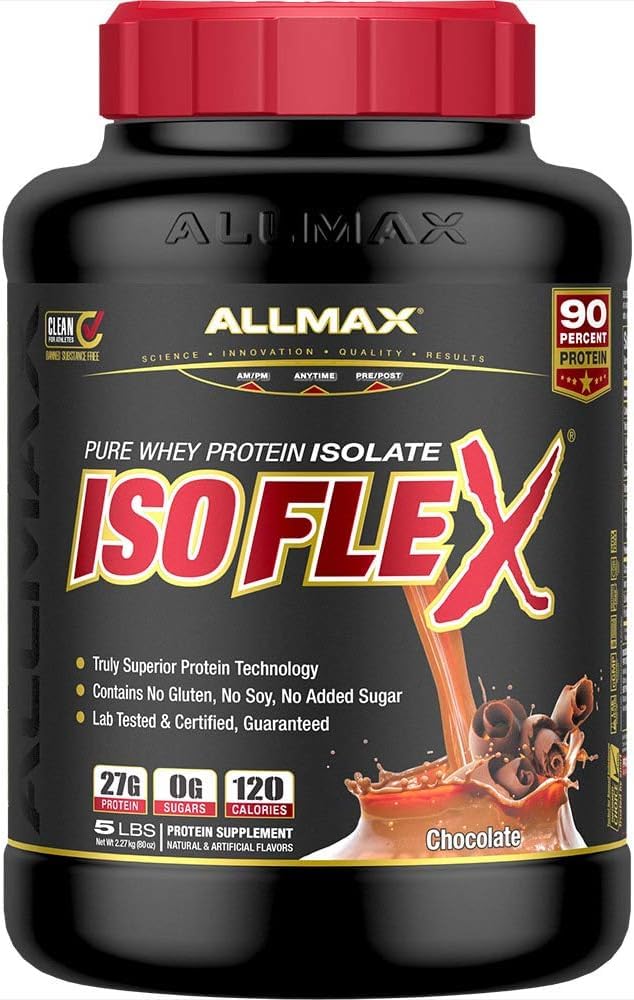 ALLMAX Nutrition Isoflex Whey Protein Isolate 5 lbs Chocolate