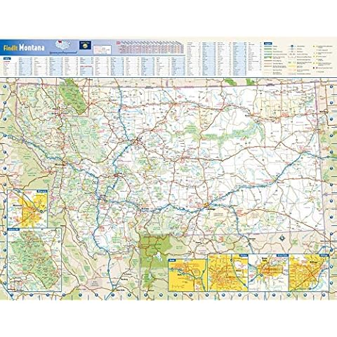 Montana State Wall Map - 22.5" x 17.5" Laminated Cover