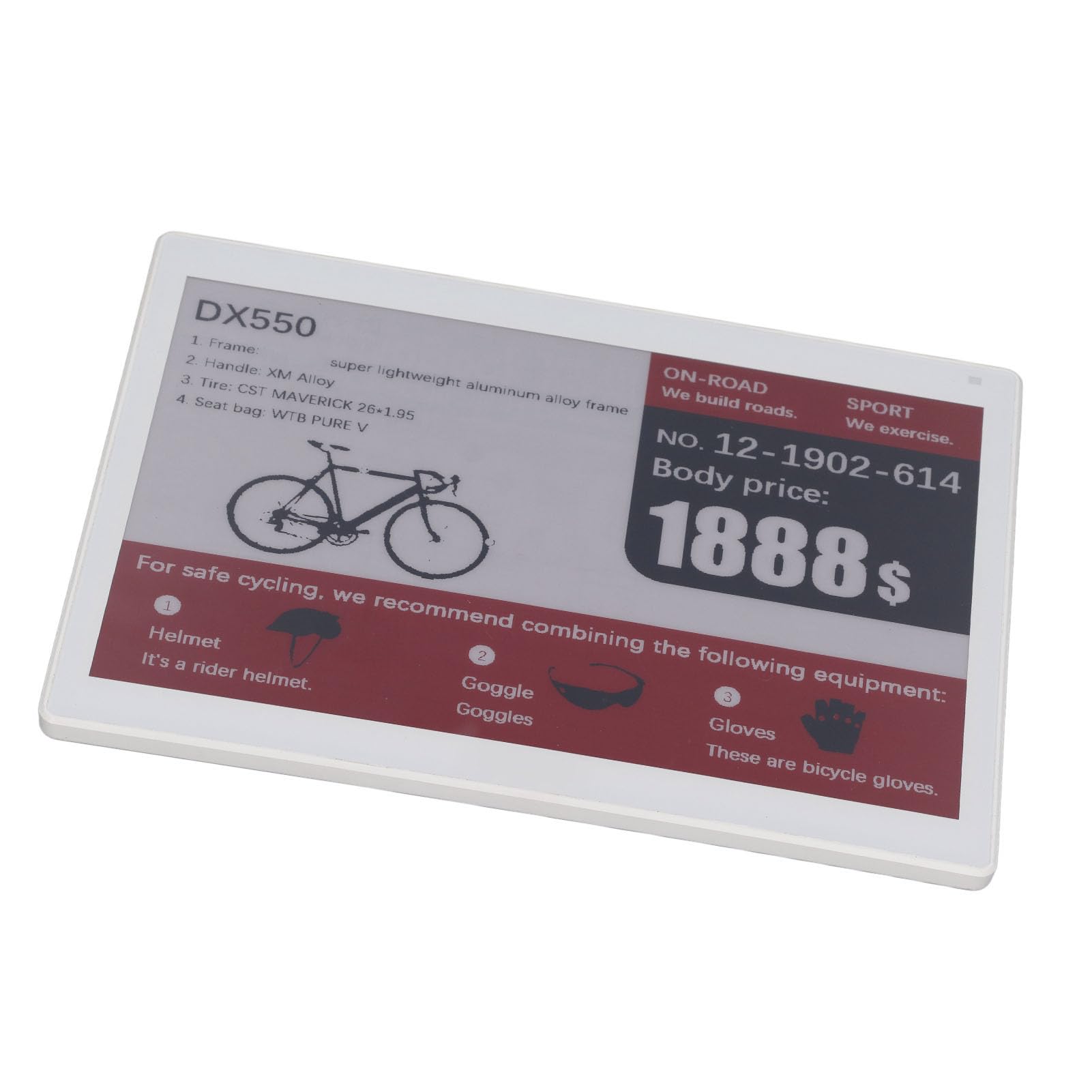 Elektroniczny Wyświetlacz Papierowy o Przekątnej 10,2 Cala, moduł Wyświetlacza E-Ink Bluetooth, Szablony do Samodzielnego Projektowania, Tekst Pomocniczy, Obrazy, Kody QR, Kody