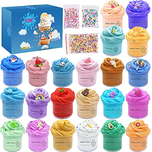 FJAZUFSA 22 Pack Mini can Slime kit,Butter Slime,Animal Slime,O-REO Slime,ice Cream and Fruit Slime,Very Suitable Birthday Gifts for Boys and Gir