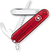 Victorinox 0.2373.T My First Pocket Knife with Neck Lanyard, Transparent Red