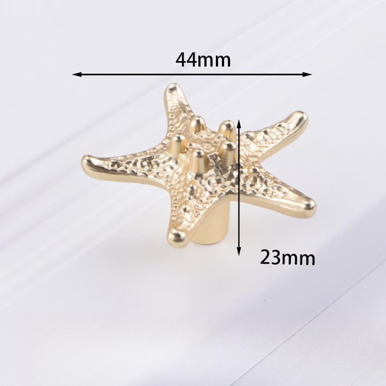 HLXDECO Set of 15, Cabinet Knobs Handles Drawer Pulls Hardware, Single Hole Starfish Shaped Knob for Wardrobe Door Cupboard Kitchen Furniture Handle Ocean Series Decorative Pull