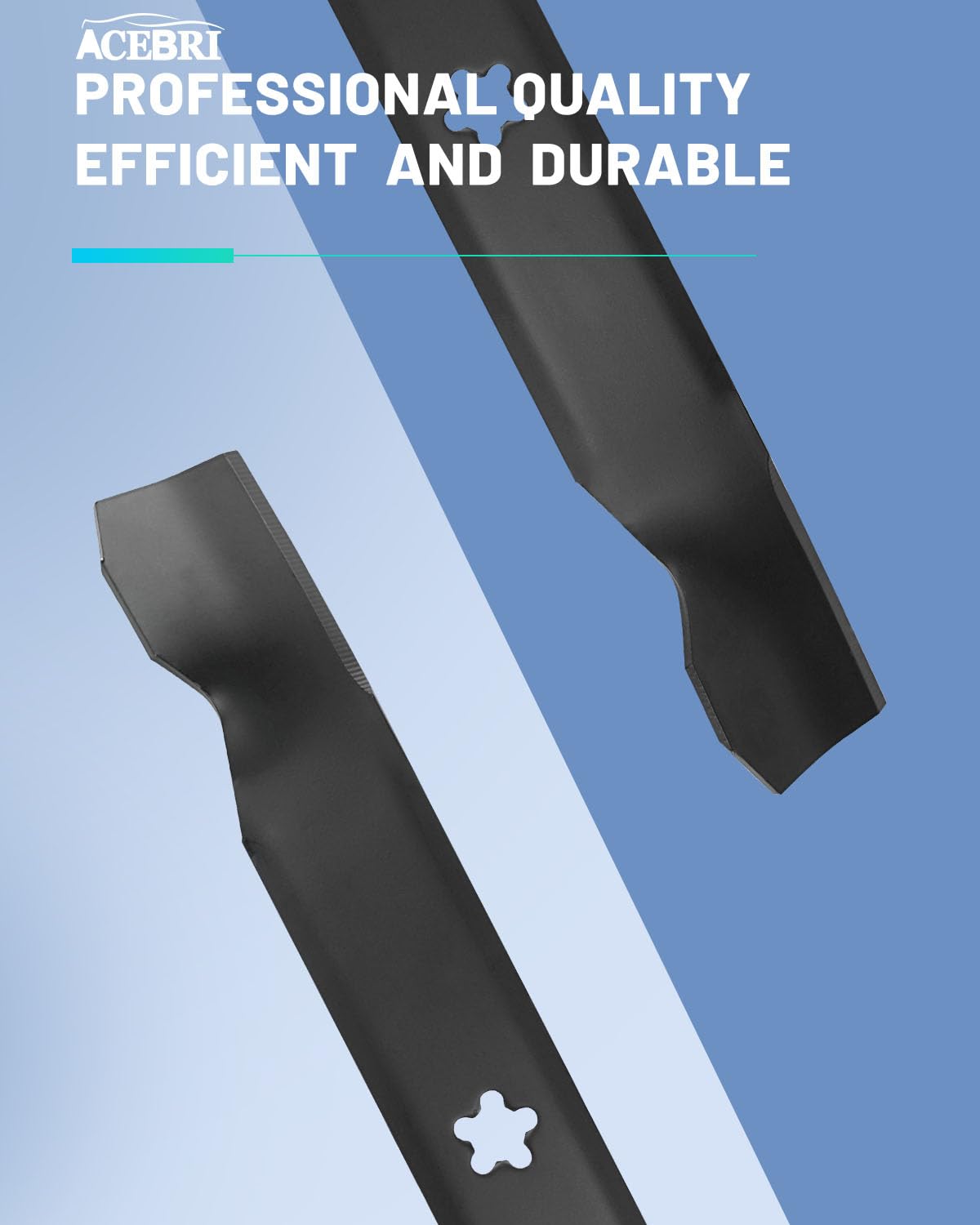 ACEBRI Cuchillas de alta elevación de 50 pulgadas para Husqvarna 532137380, para Poulan 532137380, AYP 137380, 156468, 532137380, para Craftsman 137380 cuchillas de cortacésped, paquete de 3