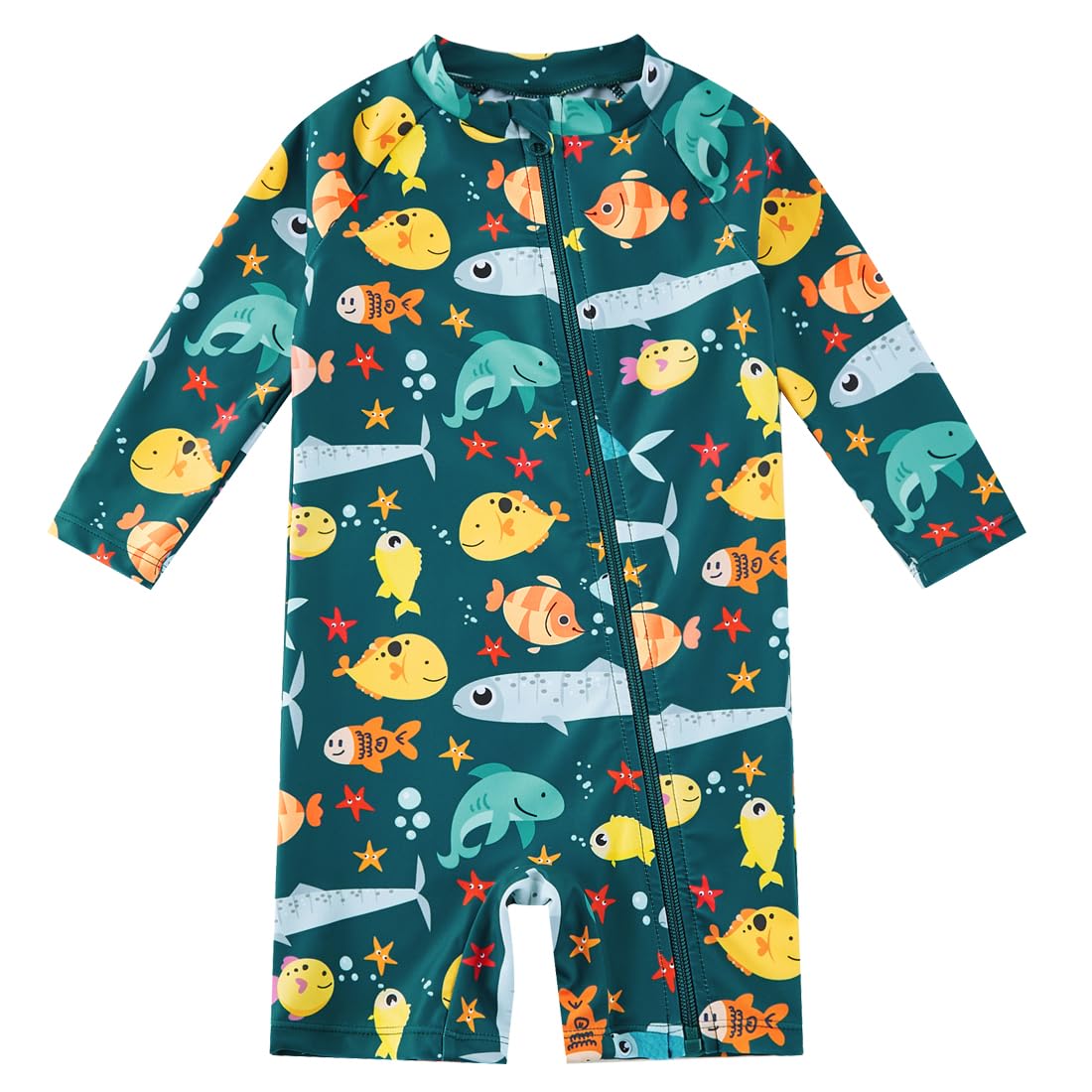 upandfast Baby Badeanzug mit Schrägem Reißverschluss UPF 50+ Badebekleidung für Baby Junge/Mädchen