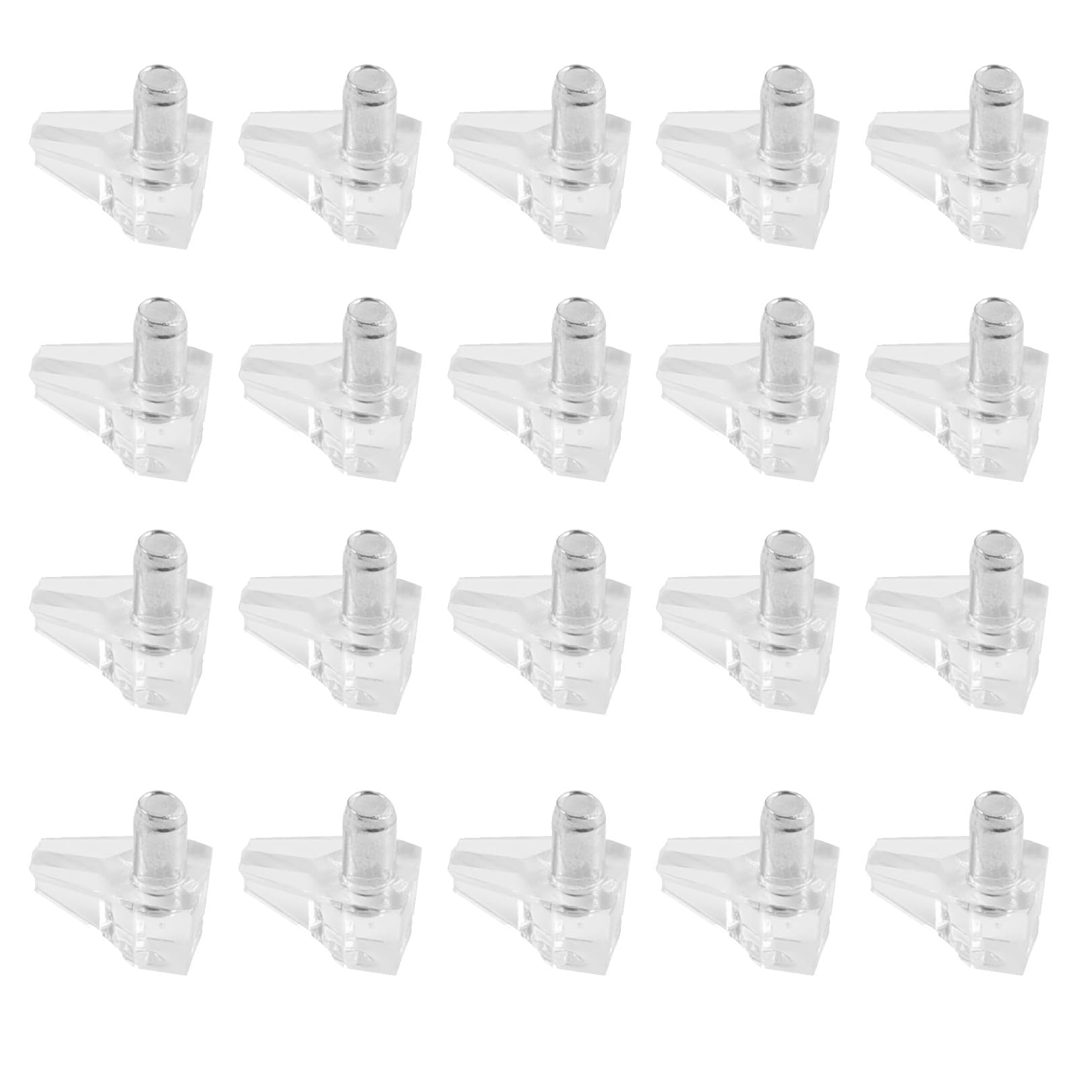Cehoo Clear 20Pcs 5Mm Shelf Support Peg For Kitchen Furniture Plastic Cabinet Shelf Pins For Wardrobe Bookshelf Glass Shelves Replacement Locking Pegs