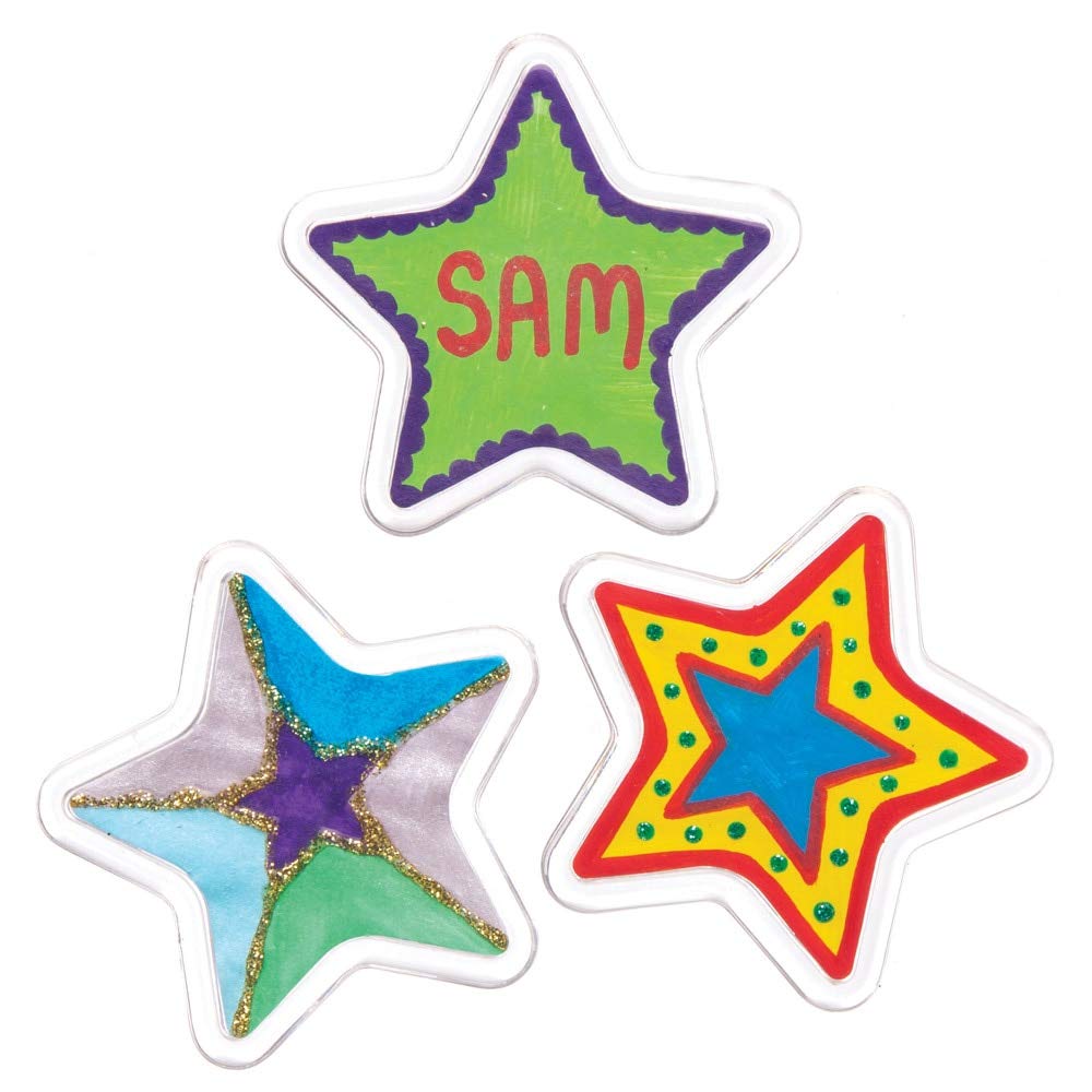 10 Aimants Étoiles à Gratter Baker Ross - Activité Créative Noël Pour Enfants