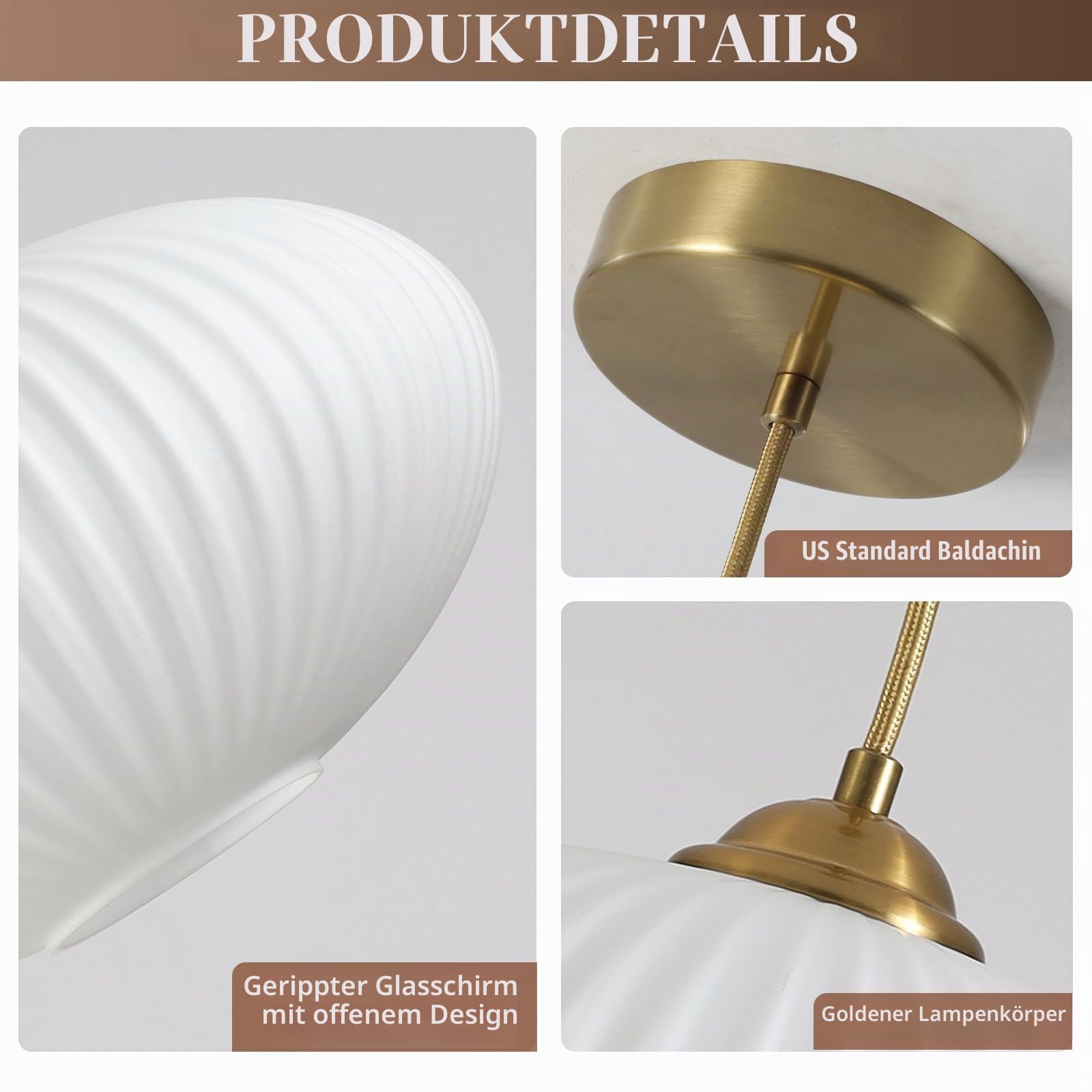 KCO Lighting Mid Century Moderne Goldkugel Pendelleuchte Gebürstetes Messing Weiß Opalglas Pendelleuchte Antik Bauernhaus Einzelne Hängeleuchte Küche Insel Beleuchtung Leuchte