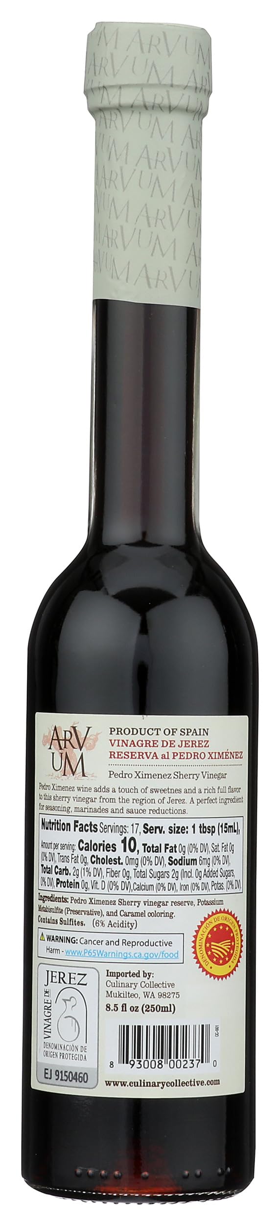 Amazon.com : Arvum Pedro Ximenez Vinegar, 8.5 FZ : Grocery