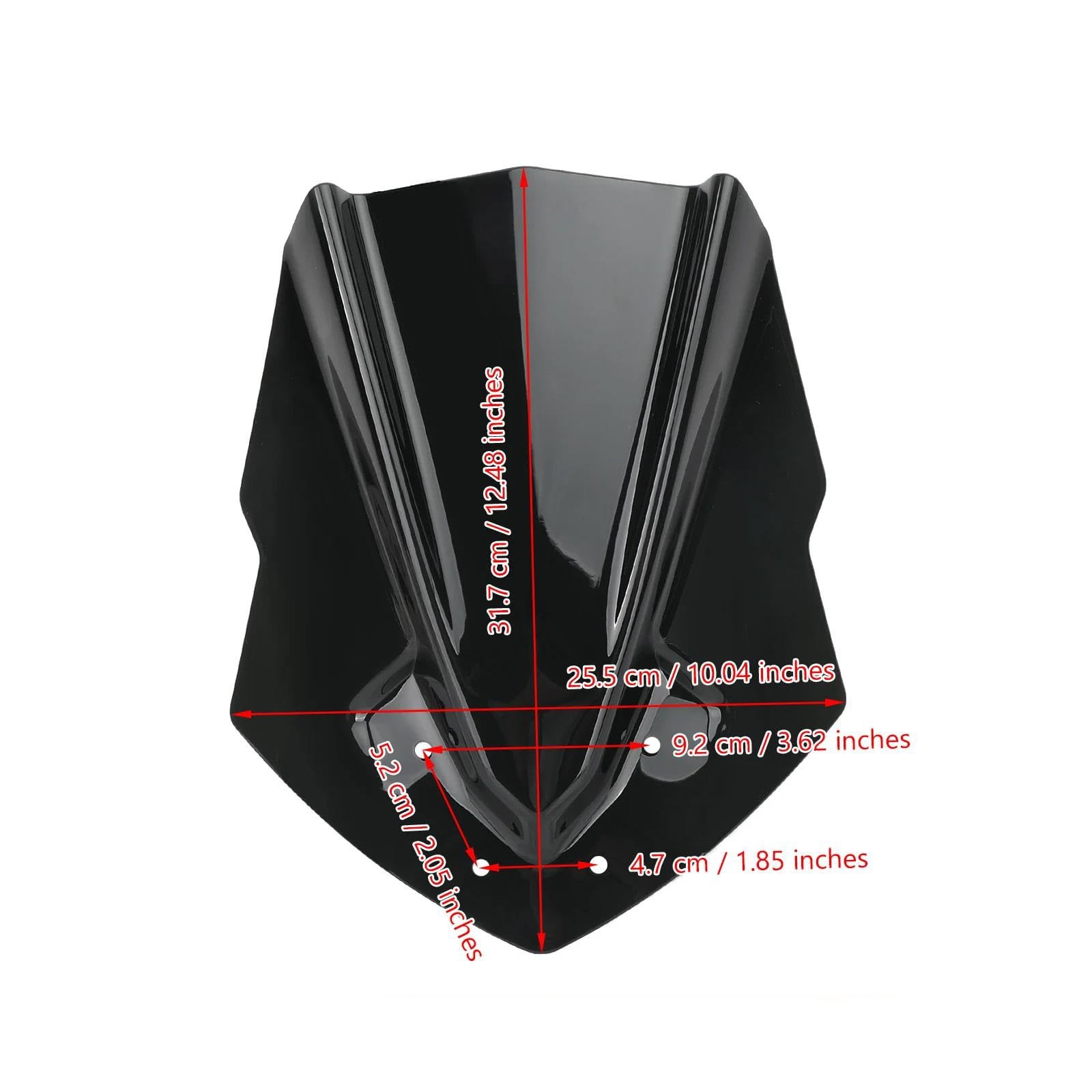 Dla YAMAHA MT125 2015 2016 2017 2018 2019 Szyba Przednia Motocykla WindScreen Deflektor Przedniej Szyby Motocykla(Beżowy)