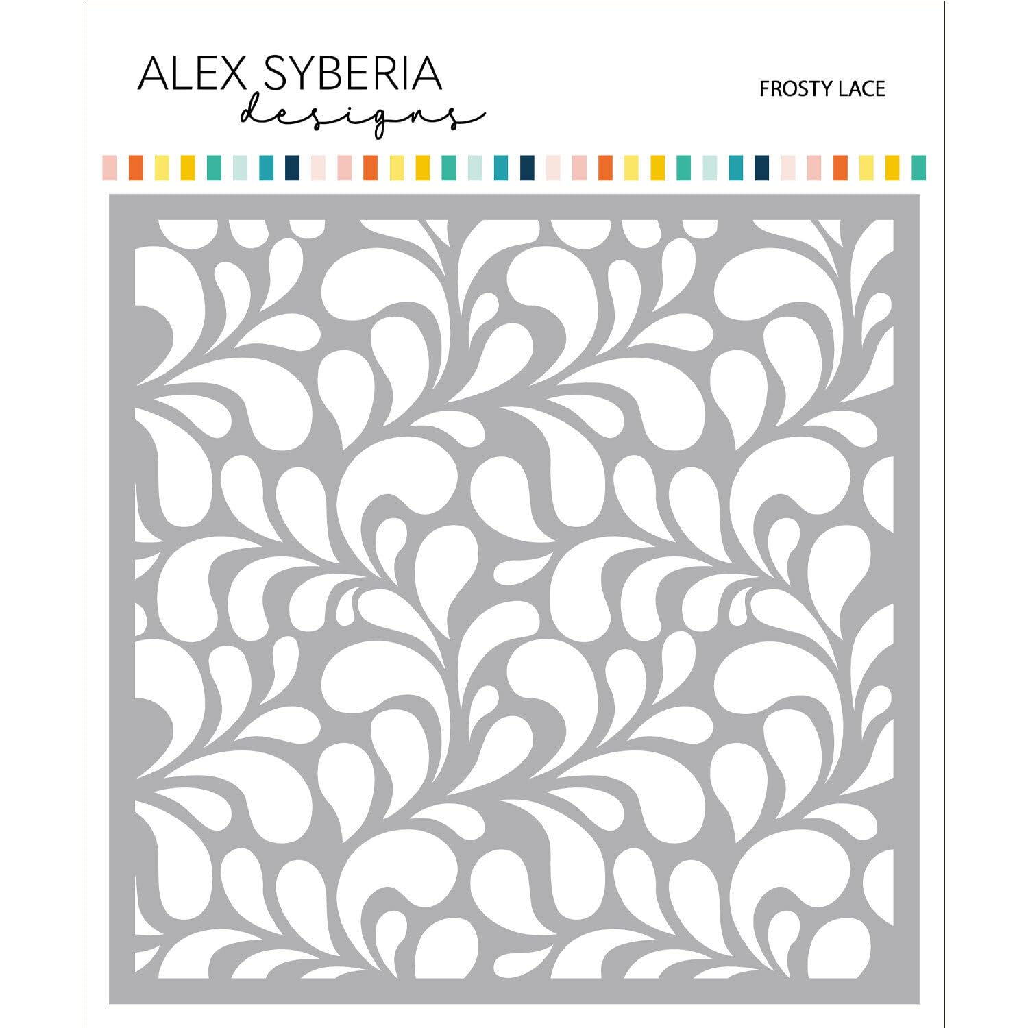 Alex Syberia Designs White Frosty Lace Stencil,