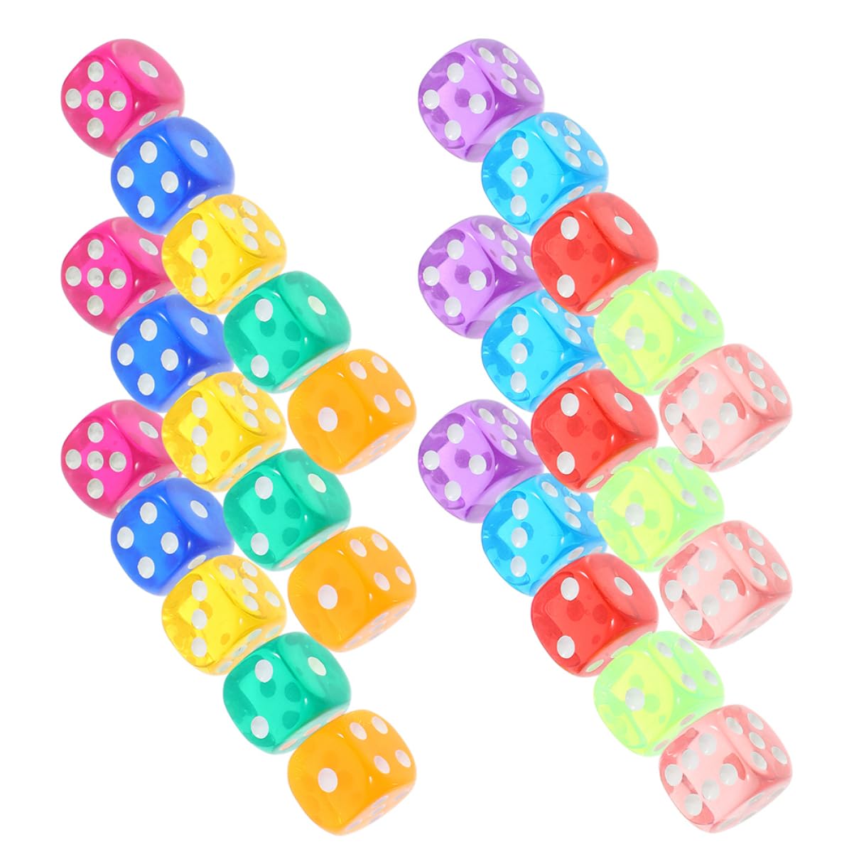 HEMOTON 400 Pièces Dés Transparents de des Jouer aux dés Jeux de dés Outil de de société dés Jouets Accessoires de dés de dés pour Le Accessoires de Acrylique