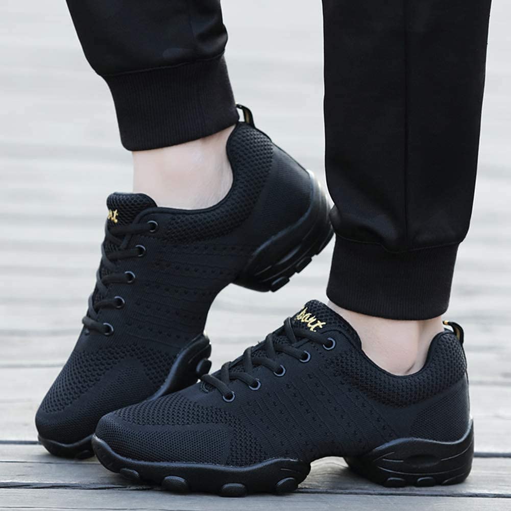 Scarpa Jazz Uomo Pelle Traspirante Scarpe da Ballo Latine Nero 44 EU