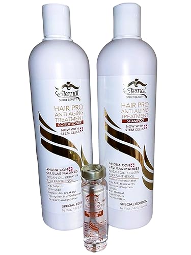 Miniatura 8 de Eternal Hair Pro Tratamiento Anti Envejecimiento Champú y Acondicionador Células Madre Suero
