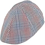  Harrys-Collection Kinder Flatcap kariert in blau/rot, Kopfgröße:52, Farben:blau