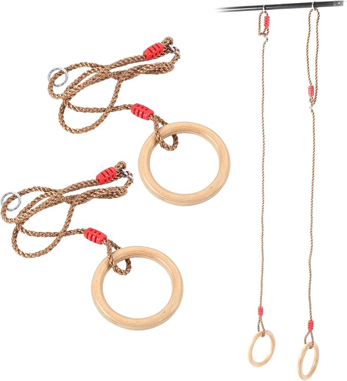 Rings de Gimnasia de Madera, para adultos y niños, 120 kg miniatura 7