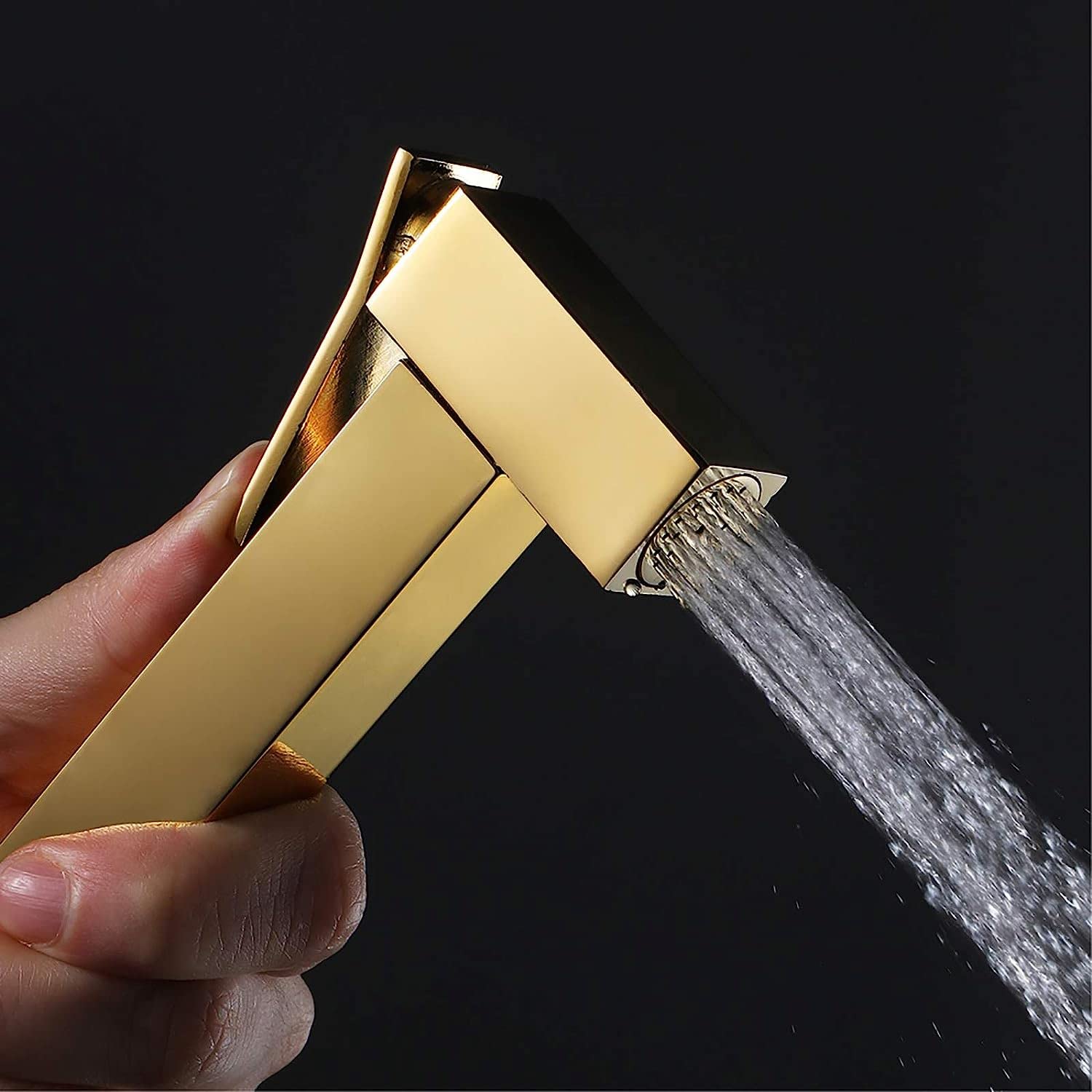 Handheld Bidet Sprayler do toalety, Titanium Gold Portable Tkanina Zestaw rozpylacza Mosiężne Bidet Zestaw opryskiwaczy z wąż prysznicowy i uchwyt na higienę osobistą, kąpiel zwierzak