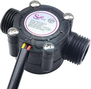 DC 5V-18V Water Flow Sensor Flowmeter Hall Flow Sensor Water Control Liquid Flow Sensor Switch 1-30L/min 1.75Mpa YF-S201