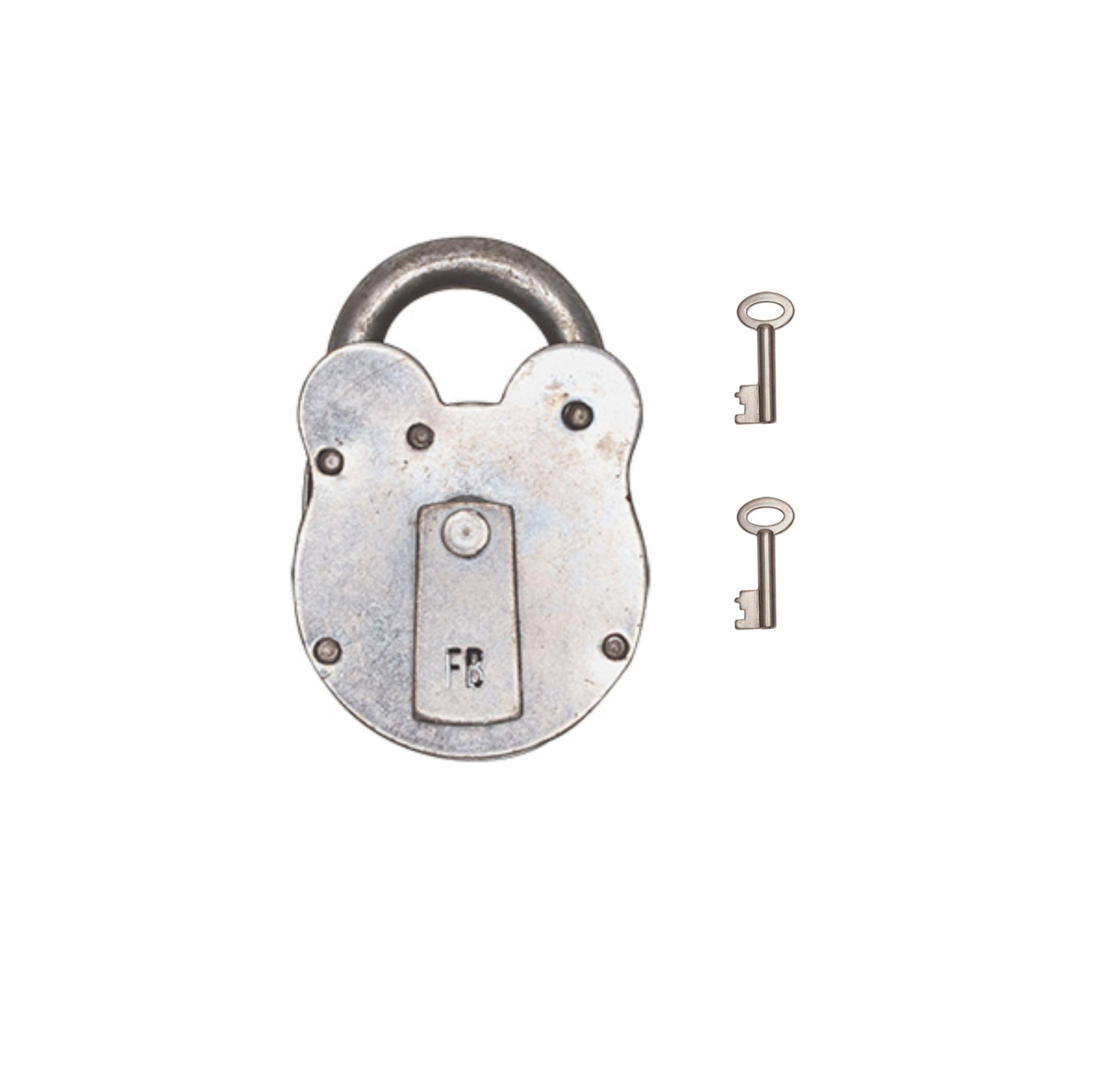 Fire Brigade FB1 Padlock – 50mm Galvanised Open Shackle | Supplied with 2 FB1 Keys | Standard UK Fire Brigade Pattern | Durable Steel Body |