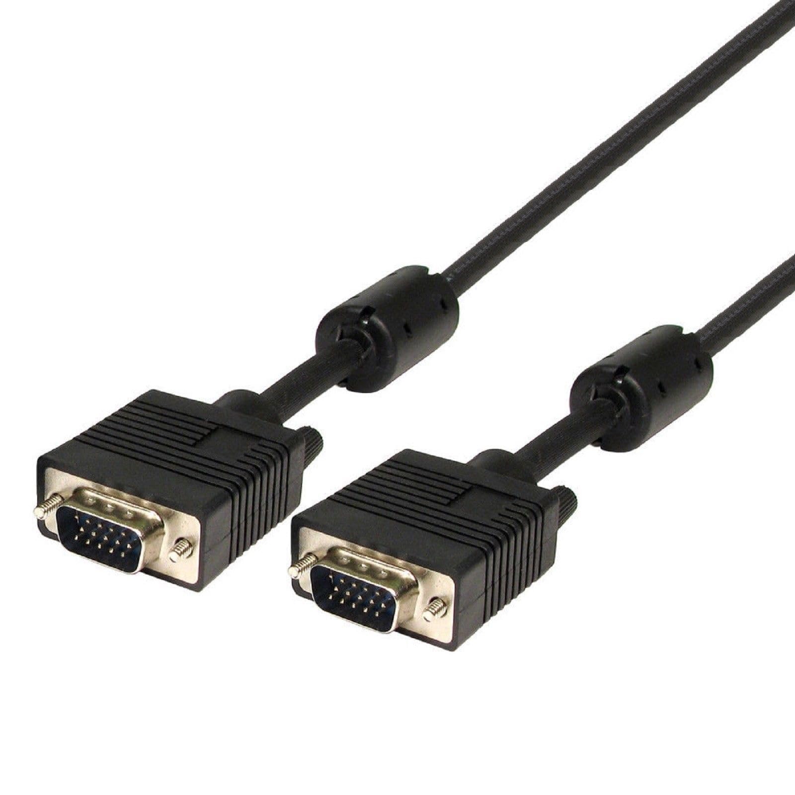 Septal SVGA/VGA MONITOR CABLE MALE TO MALE LEAD TRIPLE SHIELDED BLACK 2 ...