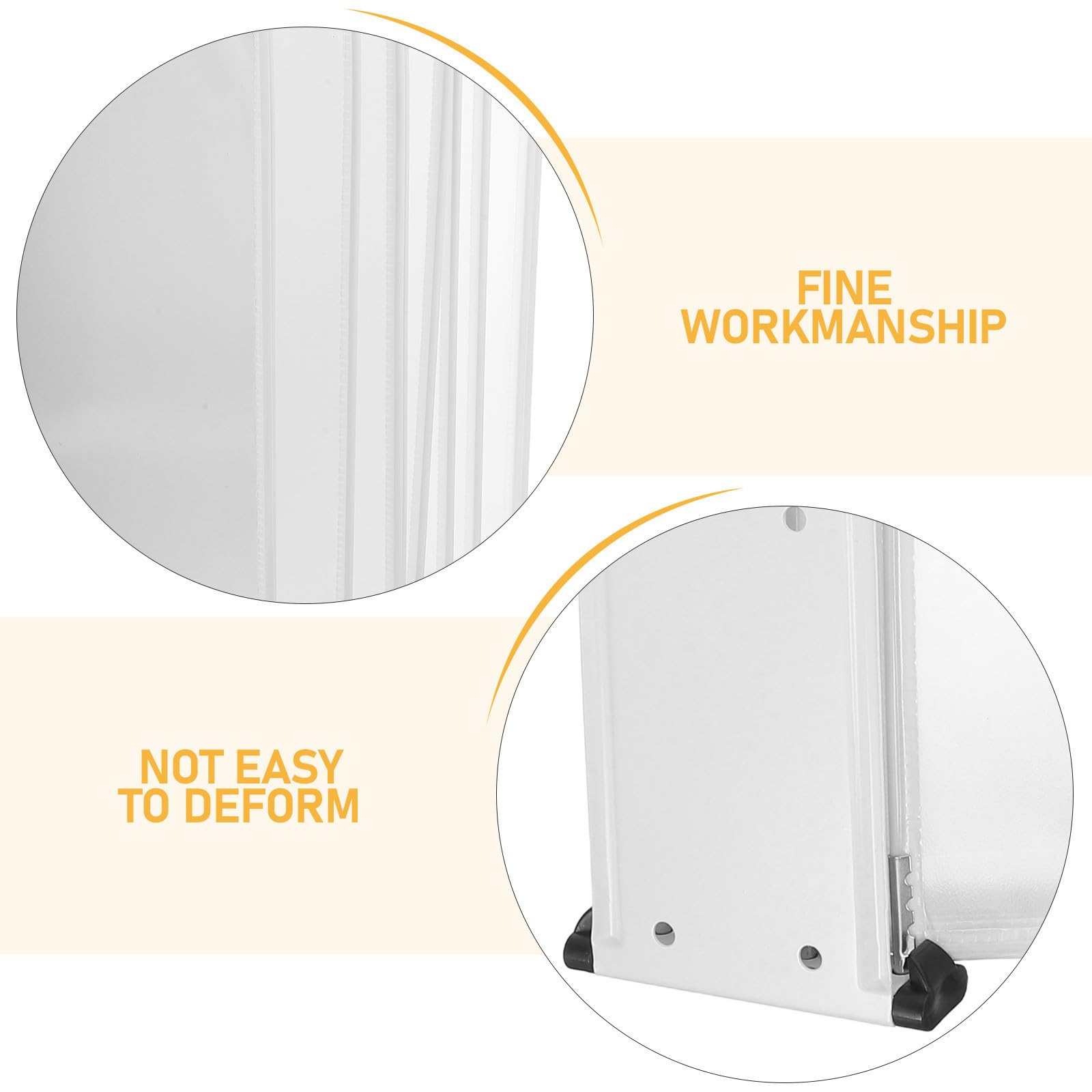 Portadocumenti da Parete A4, Espositore Documenti 5 Pagine e 5 Cartelle a Fogli Mobili, Ferro e Pvc, Bianco, per Presentazioni e Home Office