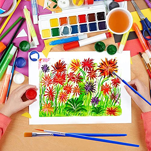 60 Pcs Paint Brushes For Kids/Students/Teens/Beginners, Watercolor/Oil/Acrylic Paint Brush Set For Art Class Painting, Plastic Handle Small Paintbrushes Bulk #TOP7