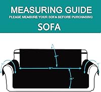 Vista 6 de U-NICE HOME Funda para sofá de 3 plazas, reversible, con correas elásticas, resistente al agua, para proteger muebles contra mascotas o perros