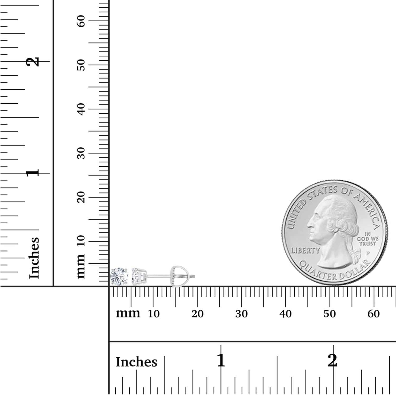 14K Gold Plated 925 Sterling Silver Hypoallergenic 4mm Round Genuine Birthstone Solitaire Screwback Stud Earrings - Image 4