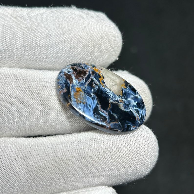 Piétersite naturelle cabochon 30x20mm pour création de bijoux DIY - 3