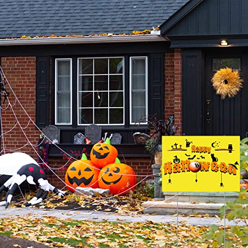 Geetery 6 Pcs Blank Yard Signs With Stakes 17 X 12 Inch Garden Yard Signs Yard Sale Signs Corrugated Plastic Signs For Lawn Open House Garage Sale Estate Guidepost Birthday Party Decorations (Yellow) #TOP5