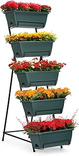 YBING Vertical Raised Garden Bed 5 Tier Herb Garden Planter 48.2 Inches ...