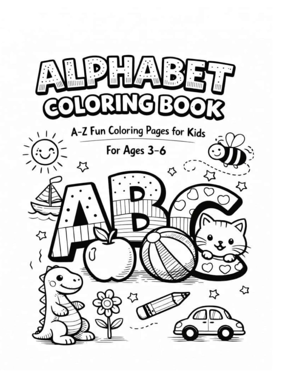 ALPHABET COLORING BOOK: FUN & EASY COLORING BOOK FOR KIDS