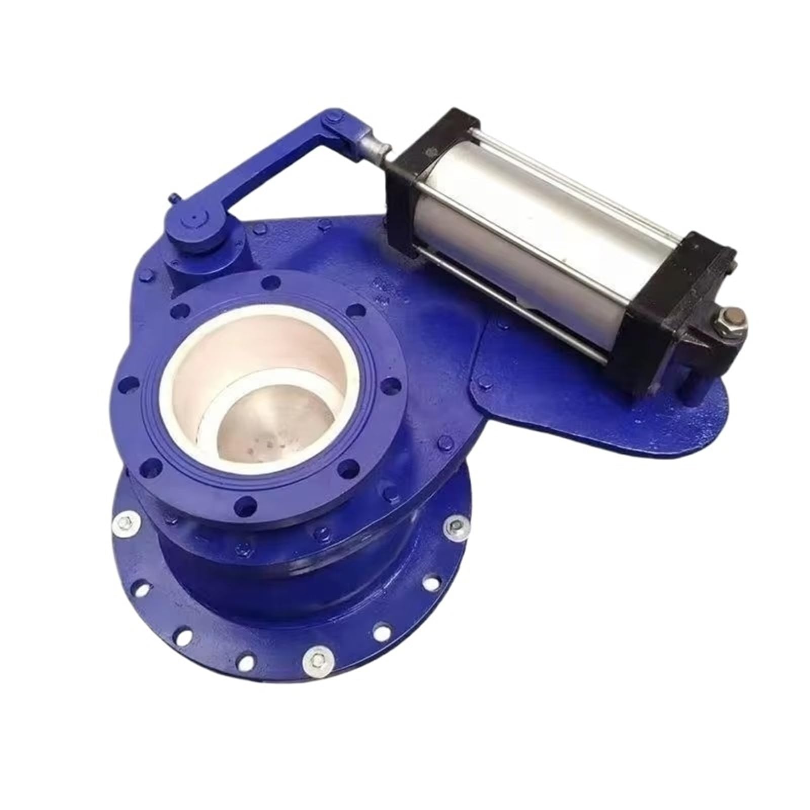 Trgyjgkf One Color Pneumatic Ceramic Feeding Swing Inlet Valve With Grinding Disc Structure Rotary(Dn80)