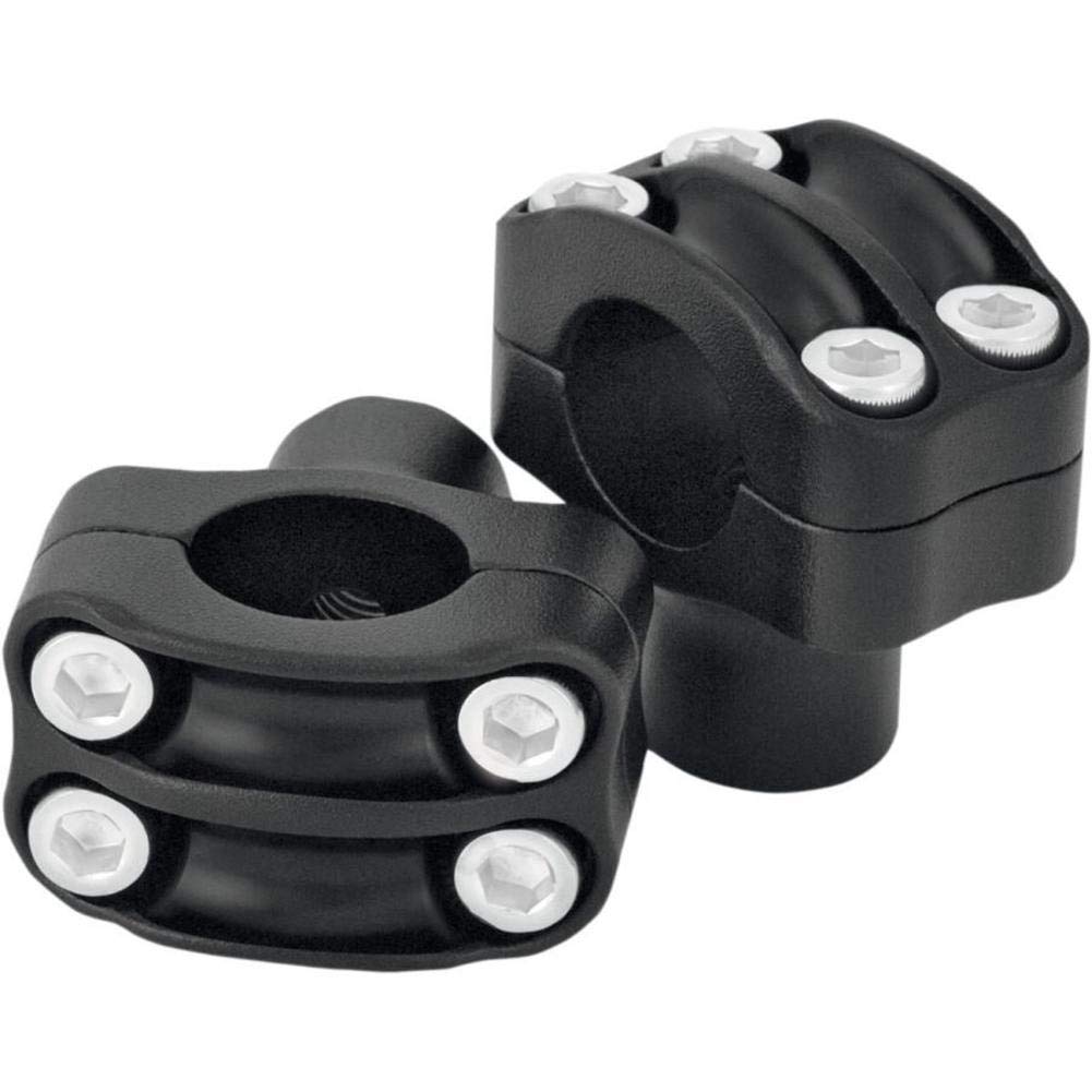 Roland Sands Design4-Bolt Nostalgia 1.5in Tall Black Ops Risers for 1in Bar - One Size