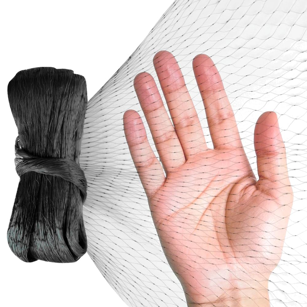 lohey 4M*12M Garden Netting Mesh, Insect Cat and Bird Netting for Veg Patch Fine Mesh PE Trellis, Garden Accessories Protect for Flowers Crops Ponds, Black โ image 1