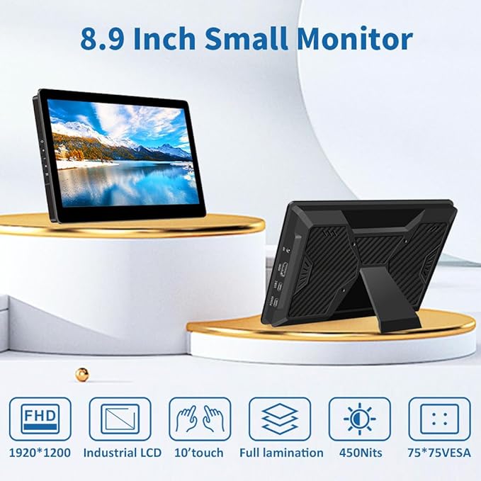 Monitor Táctil Portátil 8.9 Pulgadas FHD IPS miniatura 2