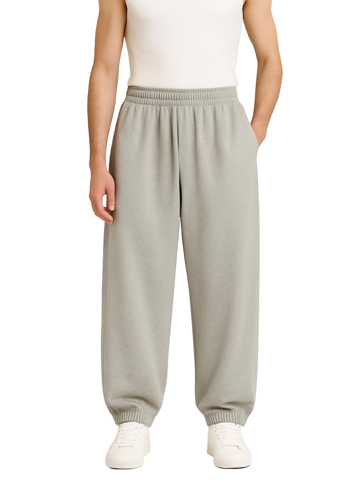 Men Cotton Jogger Track Pants | Lightweight Activewear Lower for Men | Elastic Waist Casual Lower for Gym, Travel-picture-57