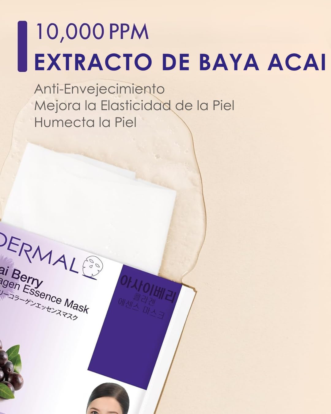 Dermal Acai Çileği Özlü Kolajen Yüz Maskesi 23 g