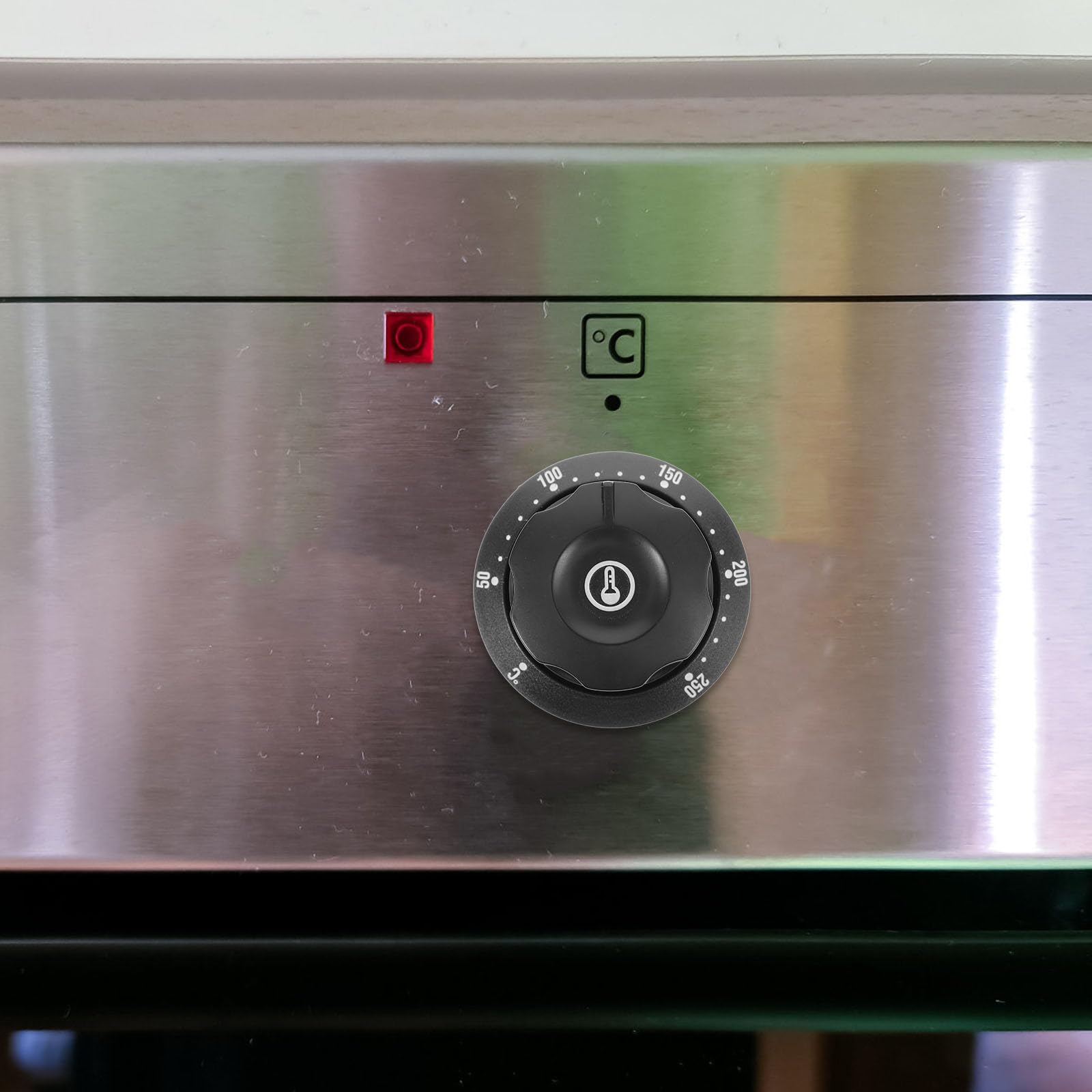 Perilla de Termostato Negro Plástico 50-250℃ para Horno | Compatible Freidoras y Calentadores de Agua, Control Preciso, Fácil Uso, No se Deforma ni Rompe