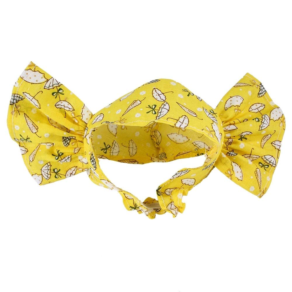 WWSEN Pet Products, Creative Cat Dog Candy Color Funny Tidy Props Headband Hooded Hat(Blue Dot) (Color : Yellow Umbrella)