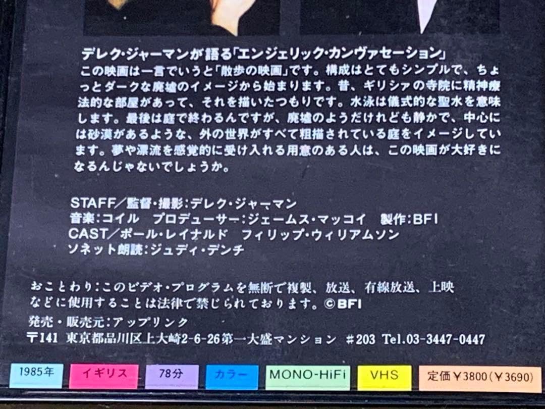 Amazon.co.jp: デレク ジャーマン：フィルム コレクション Vol.1 VHS