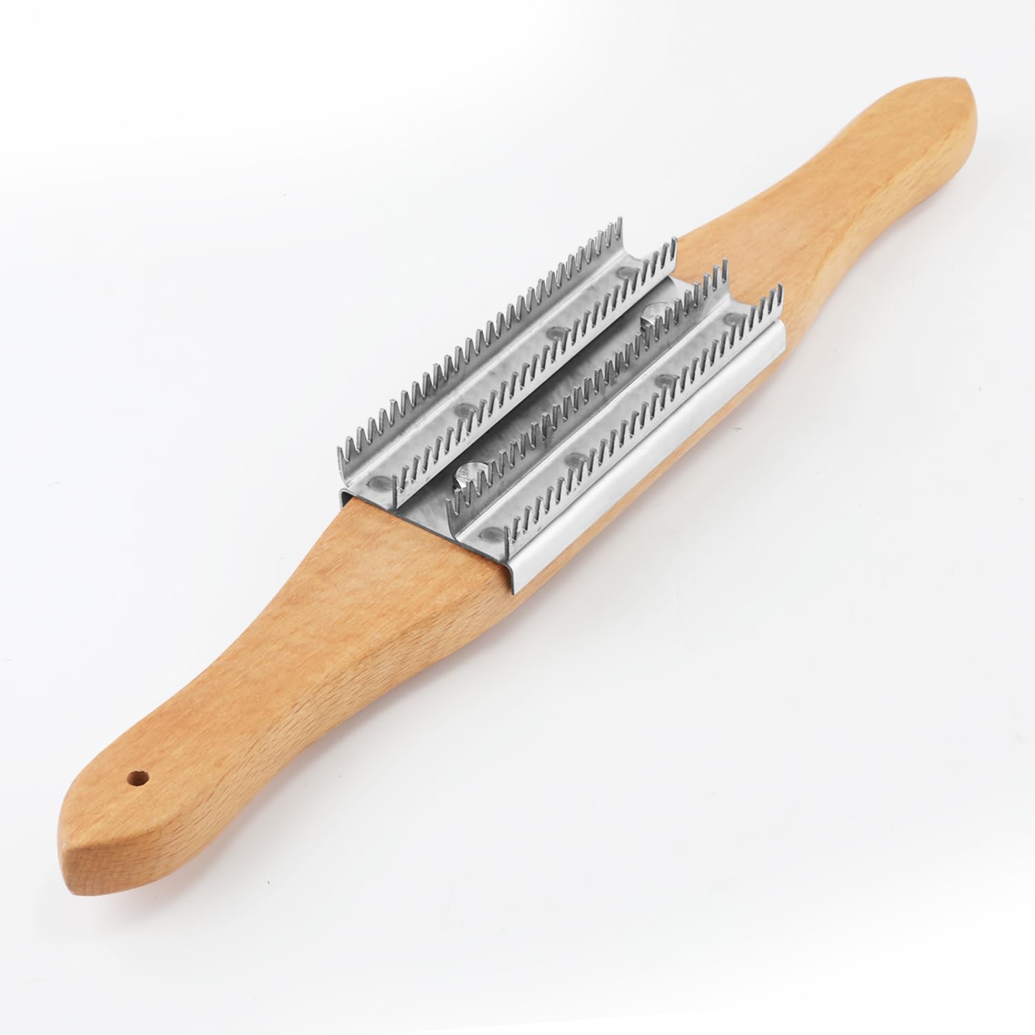 37cm Râteau à Roue de Polissage pour Nettoyage Composé avec Manche en Bois de Hêtre Solide, Accessoire de Polissage Essentiel pour le Polissage du Métal et la Surface de la Roue de Polissage