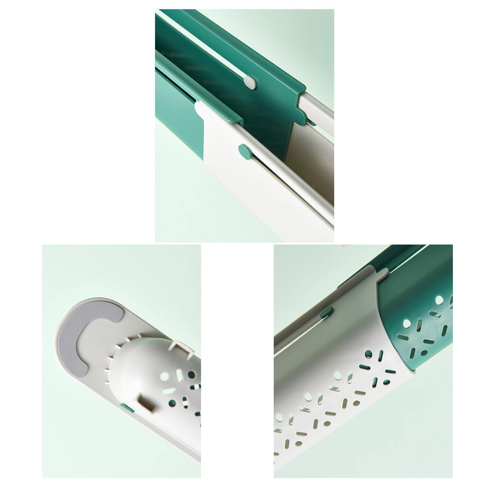 Telescopic Sink Tidy Holder Telescopic Sponge Holder Towel Rack for Bathroom Green-image-49