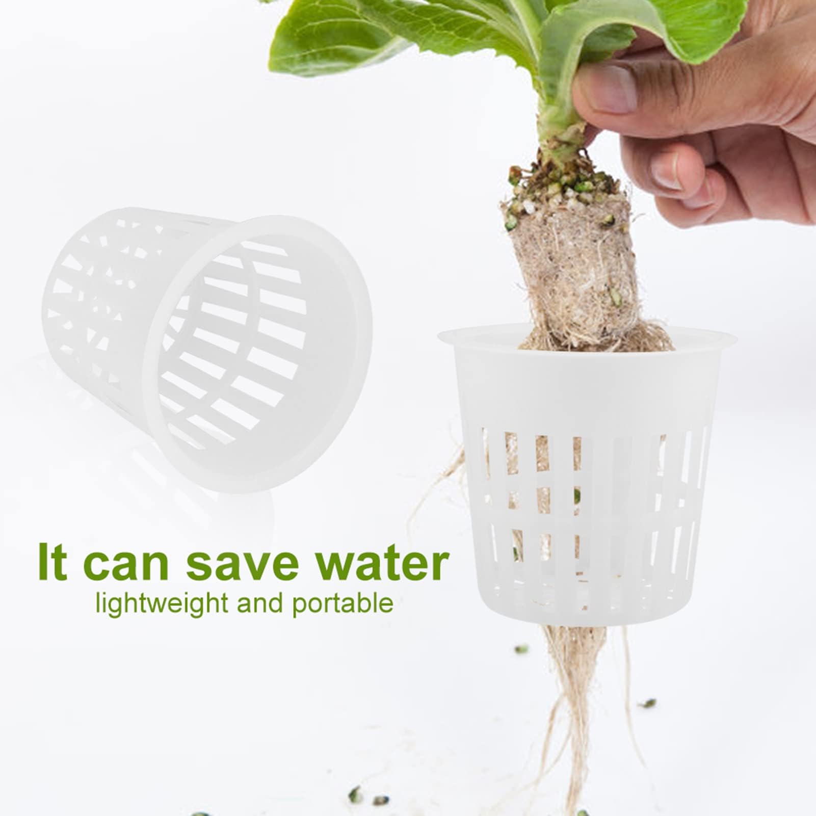 Vasi Idroponici Da Giardino - Set Di 10 Cestini In Plastica Per Coltura - Ideali Per Balcone, Orto E Germinazione - Foto 7