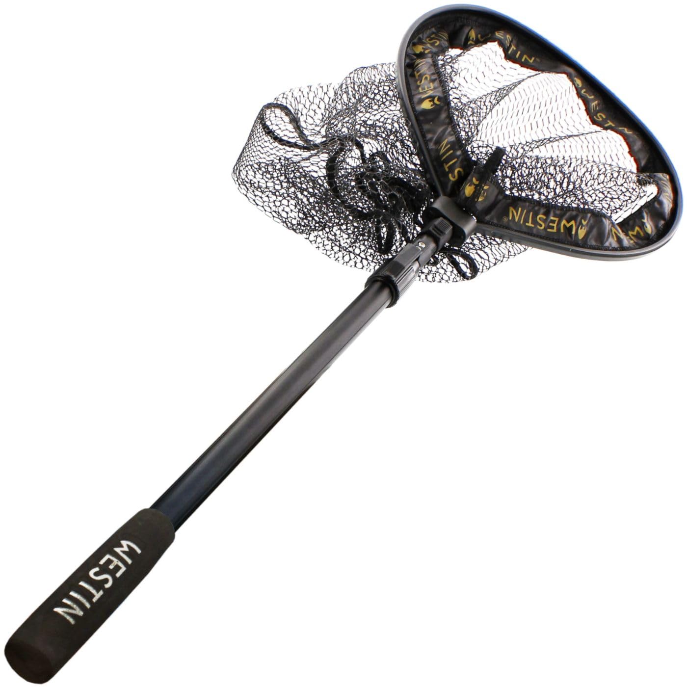 Westin W3 CR Adjustable Landing Net S 38x45x40 - Raubfischkescher für Barsche & Zander, Klappkescher zum Spinnfischen, Unterfangkescher für Raubfische