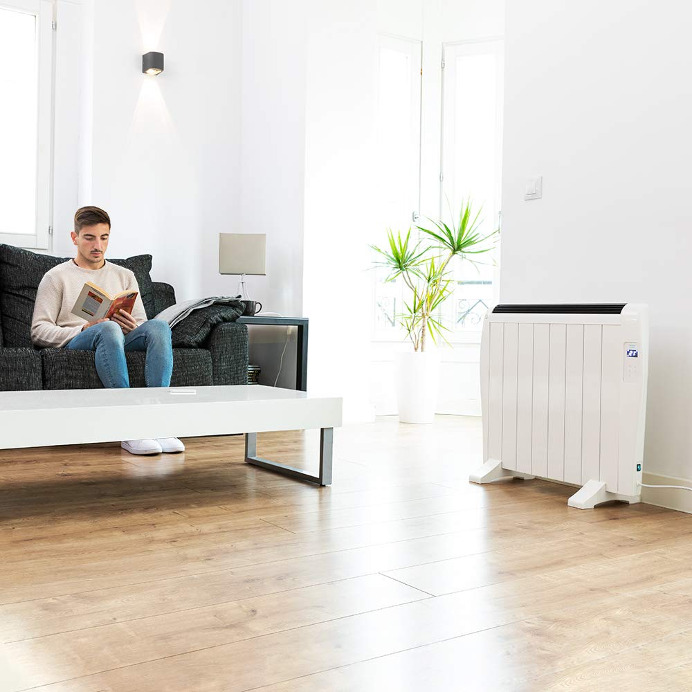 Cecotec Émetteur Thermique Ready Warm 1800 Thermal. 8 Éléments, 3 Modes de Fonctionnement, Minuterie, Télécommande sans Fil, Écran LED, 1200 W. (8 Module | Wi-Fi, Blanc)